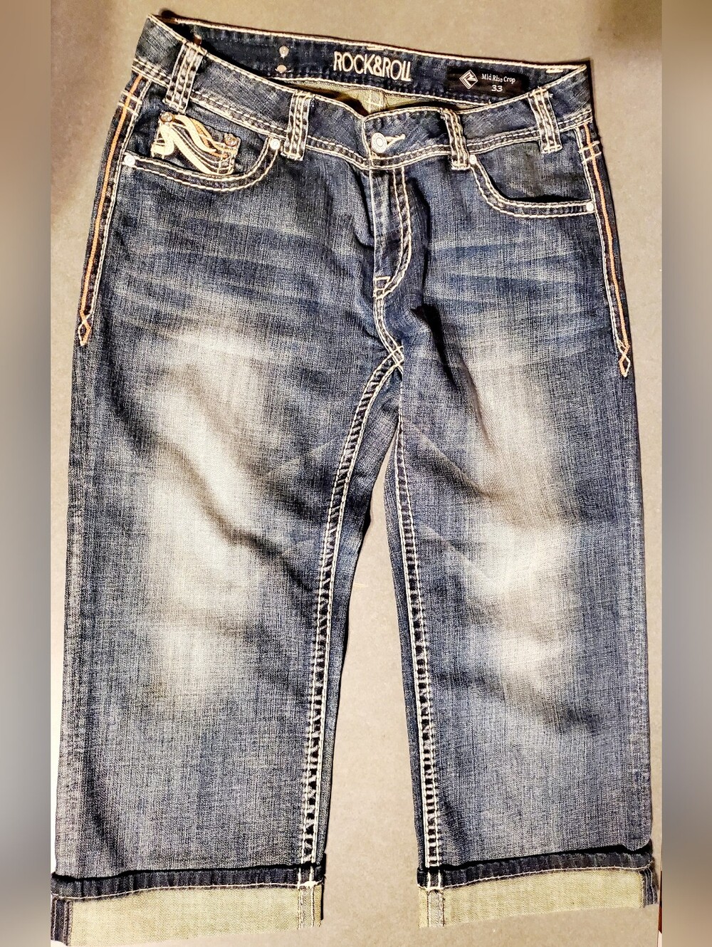 Rock & Roll Mid-Rise Crop Jeans, From The Cowgirl Line.